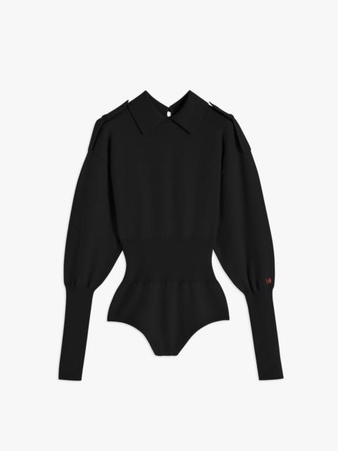 Victoria Beckham Reversible Cut Out Bodysuit in Black