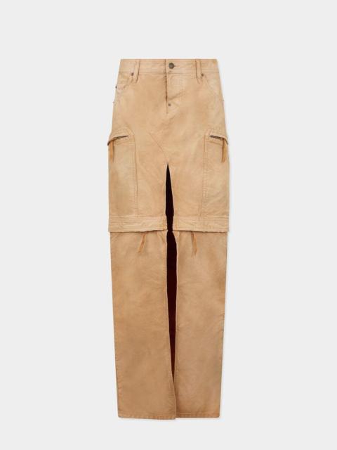 DSQUARED2 UTILITY DISTRESSED LONG SKIRT