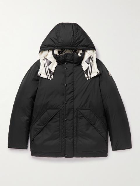 Moncler Hordelyme Reversible Printed Shell Hooded Down Jacket