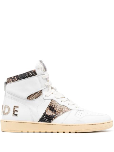 Rhude panelled high-top sneakers