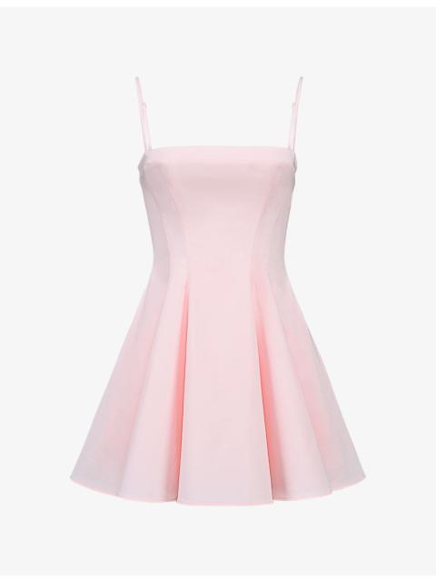 House of CB Dolly Square-Neck Stretch-Cotton Midi Dress