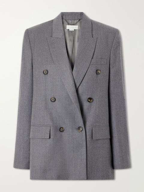 Stella McCartney Doubled-breasted oversized wool blazer Gray