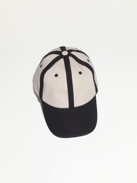 Acne Studios Cotton baseball cap - Black/white