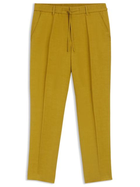 BOSS TAPERED-FIT PANTS WITH DRAWCORD WAIST