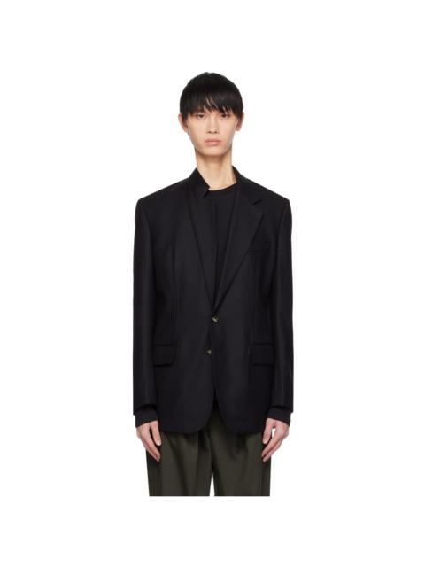 MARINA YEE Black Asymmetrical Darts Blazer