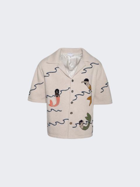 Bottega Veneta Mermaid Shirt Dove And Multicolor
