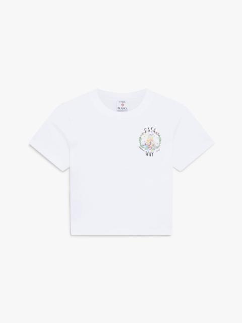 CASABLANCA White Casa Way Baby Short Sleeve T-Shirt | Casablanca Paris