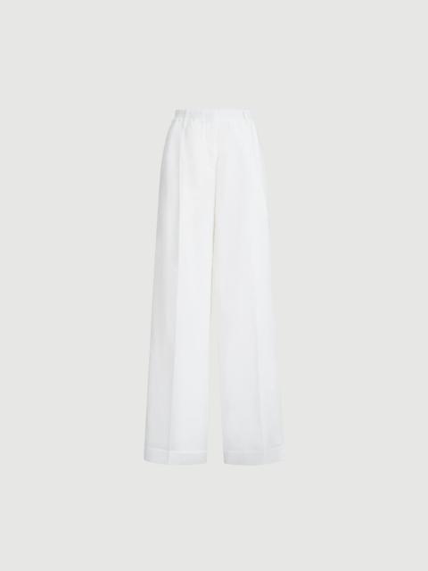 Brunello Cucinelli Cotton organza sartorial track trousers with monili
