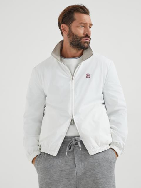 Brunello Cucinelli Bonded nylon reversible outerwear jacket with logo
