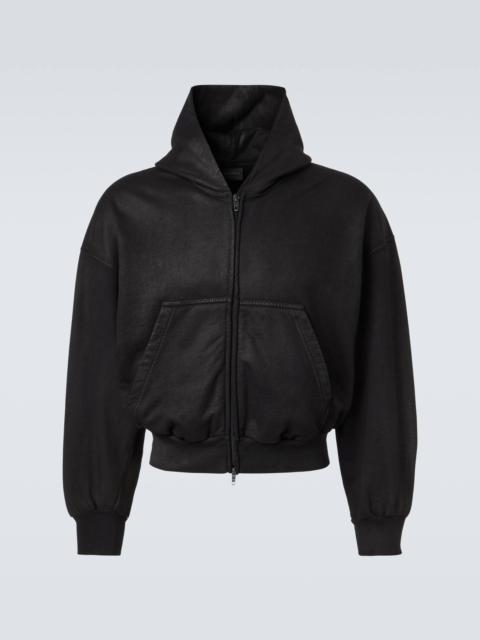 BALENCIAGA Cotton jersey zip-up hoodie