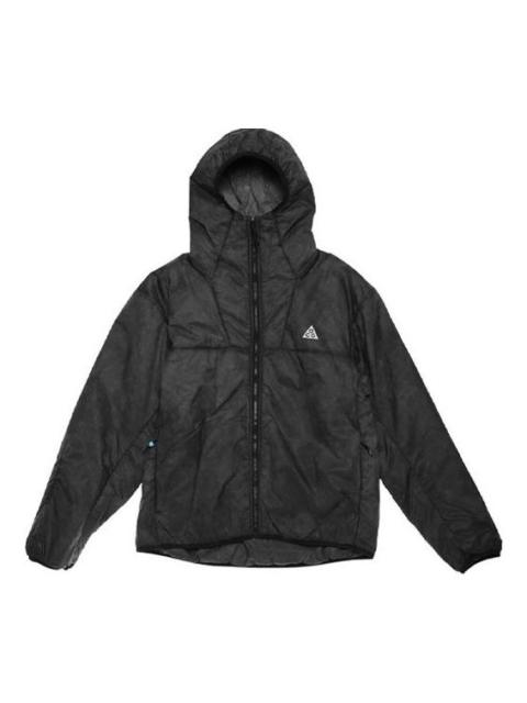Nike ACG Therma-FIT ADV Rope De Dope Solid Color Zipper hooded Long Sleeves Jacket Black DJ1257-010
