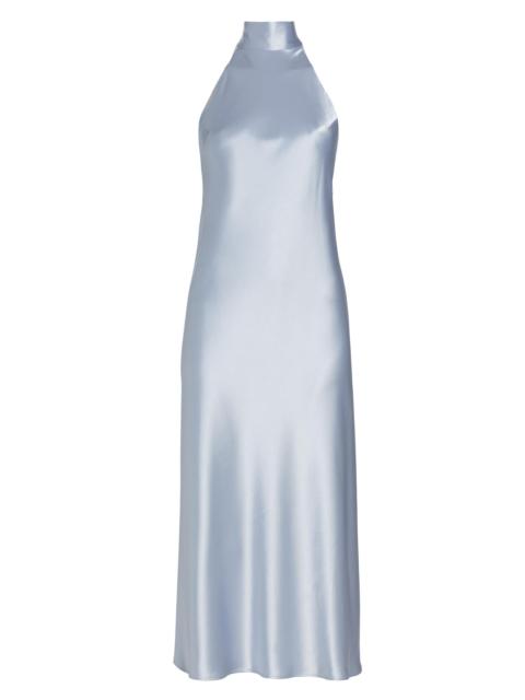 GALVAN Women's Bridal Sienna Satin Midi-Dress - Ice Blue