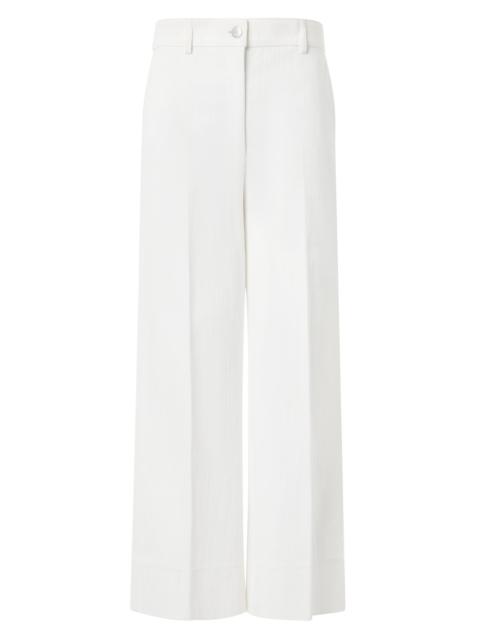 AKRIS Women's Chiara Stretch-Denim High-Rise Wide-Leg Pants - Cream