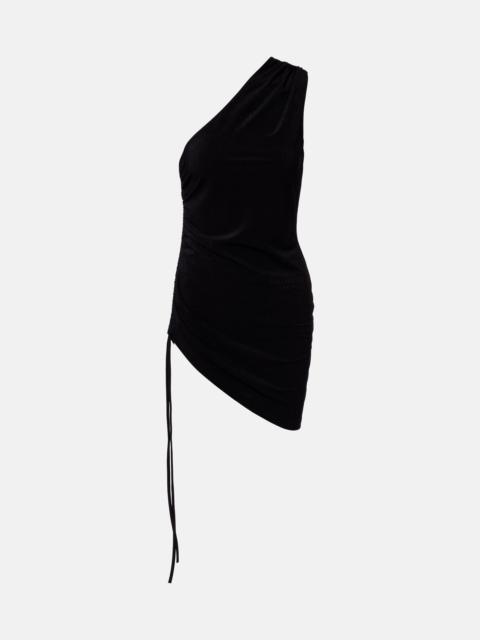 Balmain Ruched one-shoulder minidress