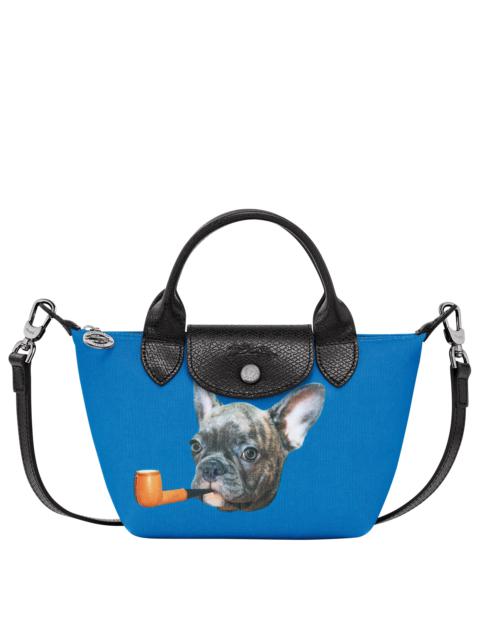Longchamp Longchamp x ToiletPaper XS Handbag Blue - Canvas