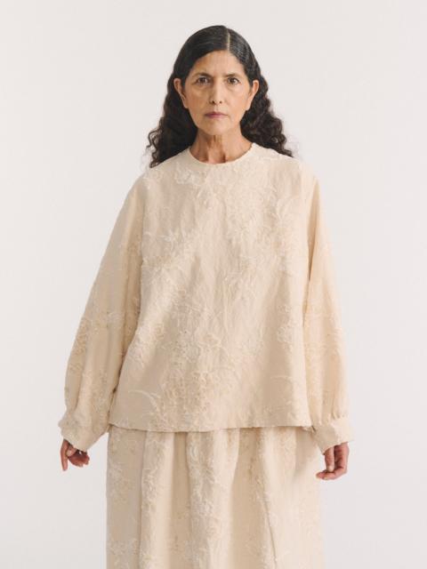 CASEY/CASEY BIGGY TOP - JACQUARD - NATURAL