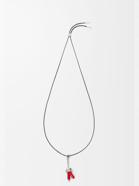 Loewe Standing Acrobat necklace in sterling silver and enamel