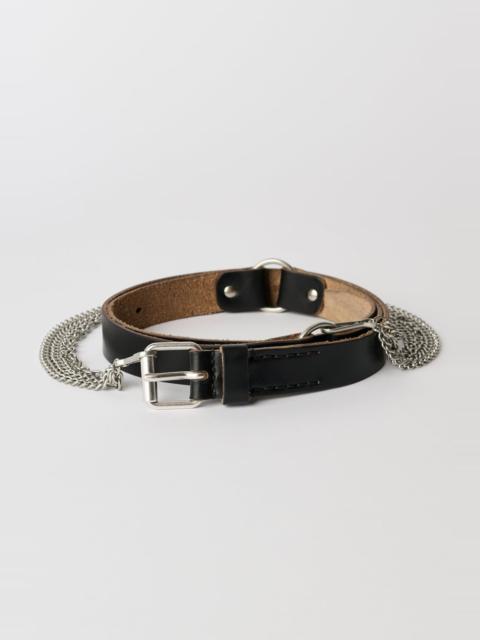 Our Legacy Chain Belt Black Chromexcel Leather