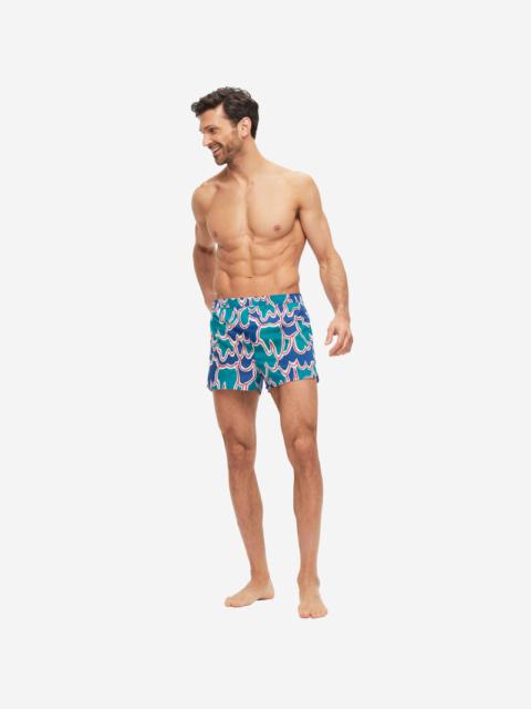 Derek Rose Men's Modern Fit Boxers Ledbury 54 Cotton Batiste Multi