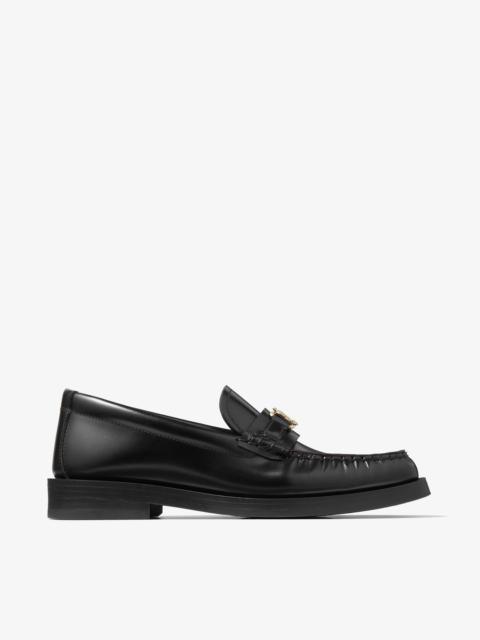 Addie/JC
Black Box Calf Leather Flat Loafers with JC Emblem