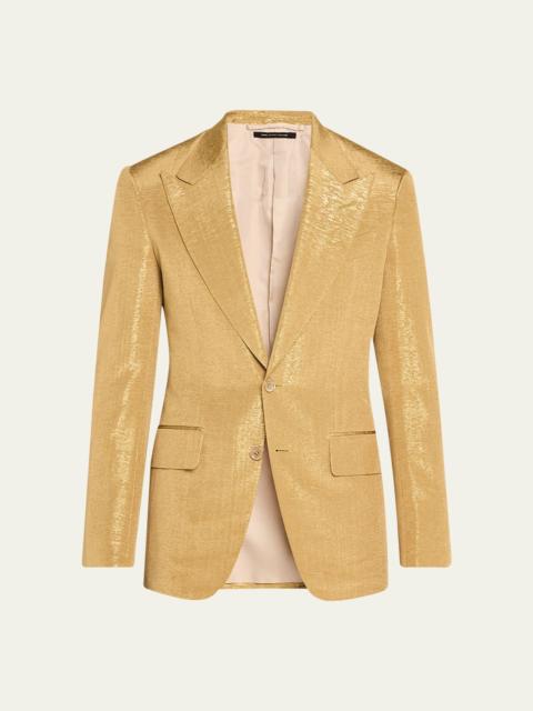 TOM FORD Men's Shelton Metallic Slub Moire Cocktail Jacket