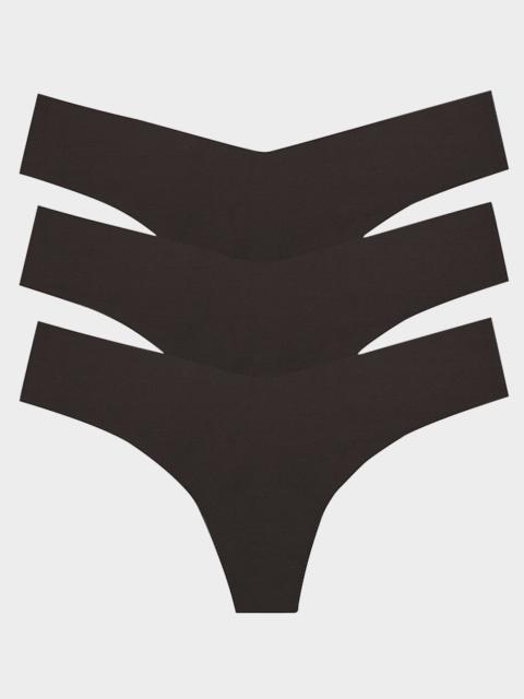 commando Classic Low-Rise Microfiber Thongs, Pack of 3