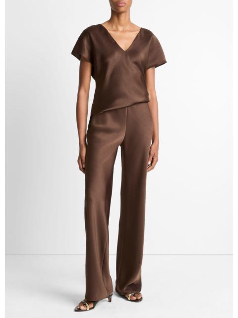 Vince Colette High-Rise Fluid Satin Bias Pant