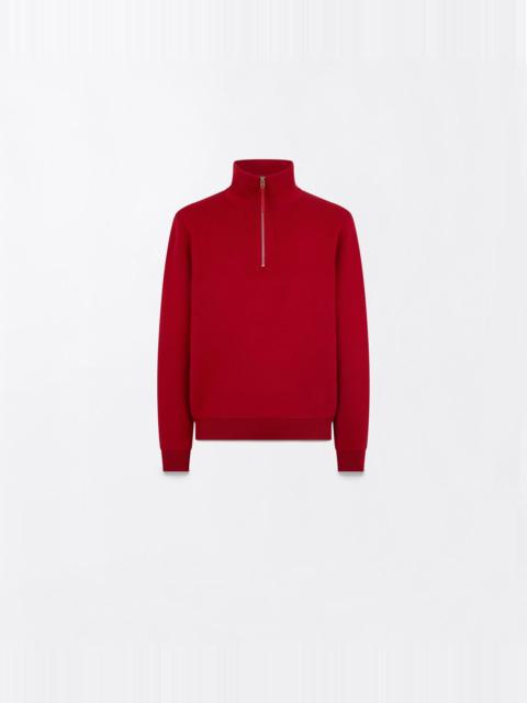 TOM FORD DOUBLE FACE WOOL HALF ZIP