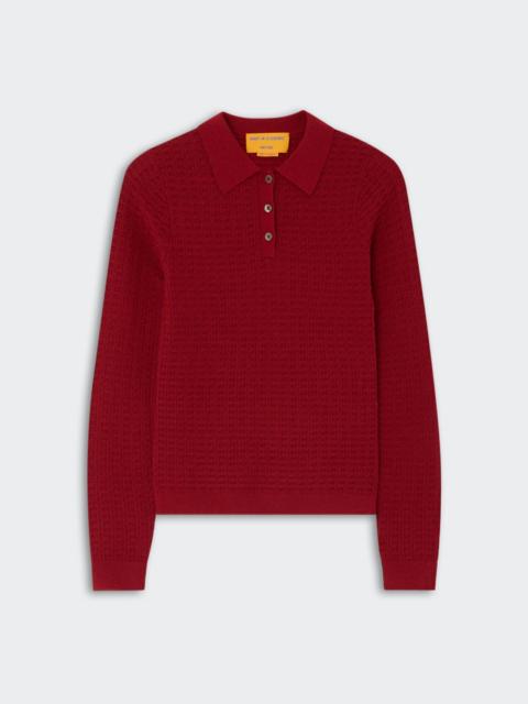 GUEST IN RESIDENCE L/S Shrunken Waffle Polo