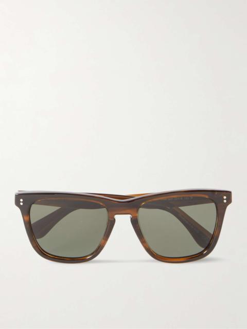 Oliver Peoples Lynes Square-Frame Tortoiseshell Acetate Polarised Sunglasses