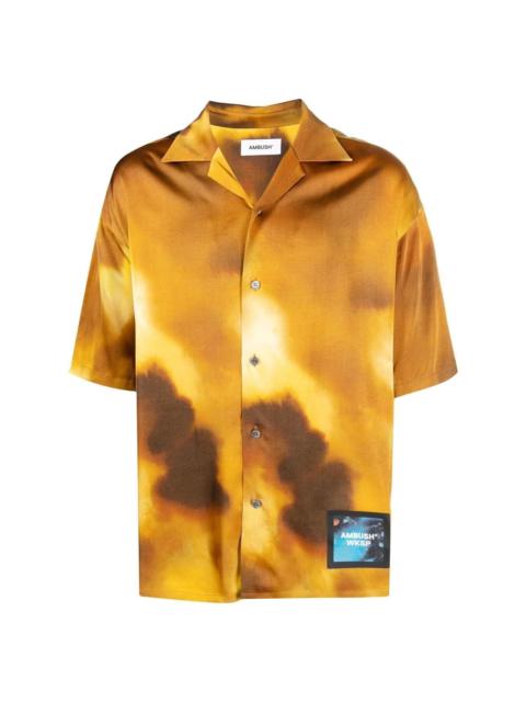 short-sleeved bowling shirt