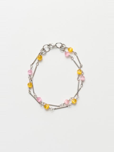 Our Legacy Fabricated Pearl Bracelet Marbled Nectar Brass Link