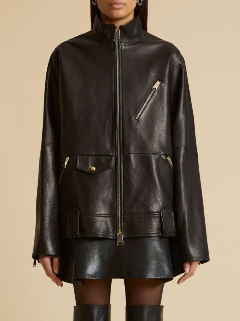 KHAITE The Shallin Jacket in Black Leather