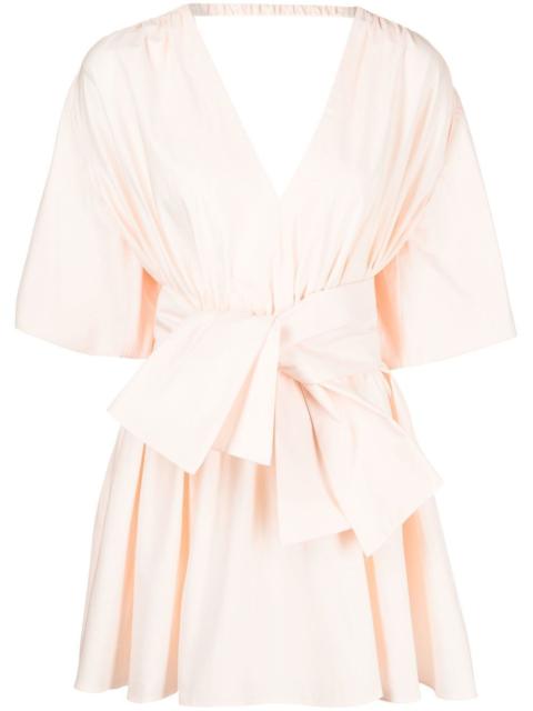 Acler knotted-waistband detail mini dress