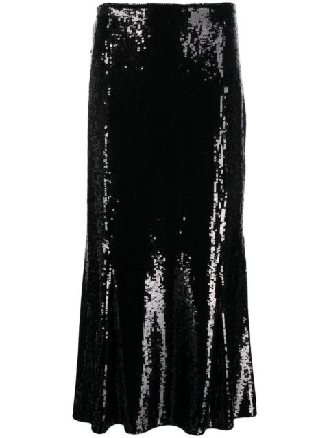 KHAITE Levine high-waisted sequin skirt