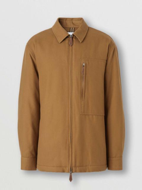 Burberry Check Detail Cotton Flannel Overshirt