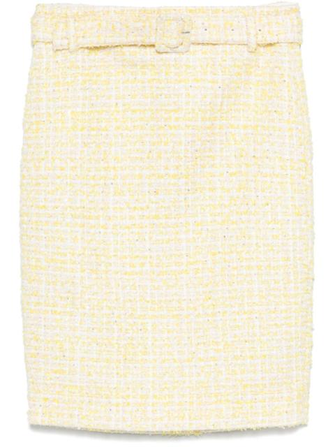 ROTATE bouclé midi skirt
