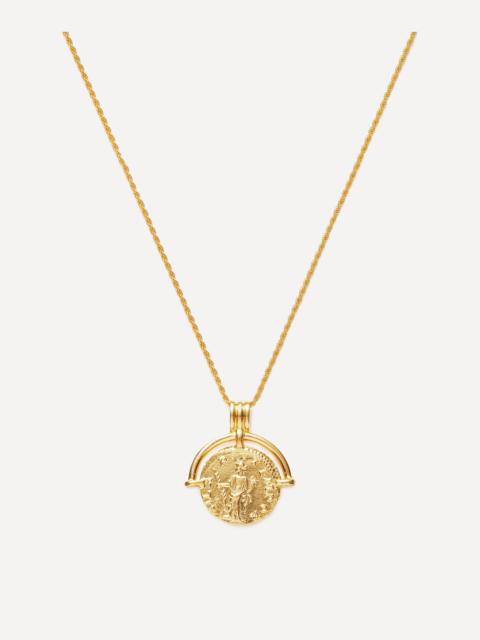 MISSOMA X Lucy Williams 18ct Gold-Plated Engravable Roman Arc Coin Pendant Necklace