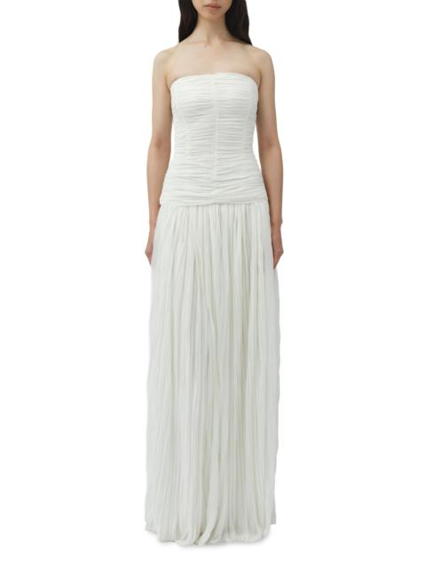 SIMKHAI Women's Danielle Crinkle Jersey Strapless Gown - Ivory