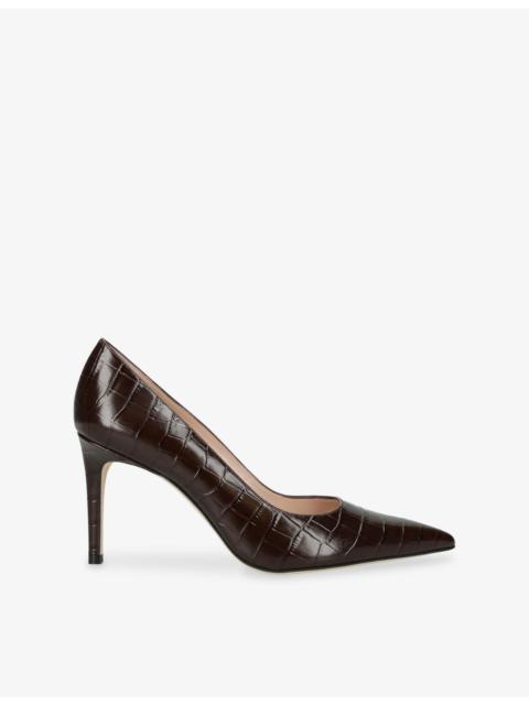 Stuart Weitzman Stuart Power 85 Heeled Leather Pumps