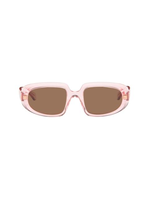Loewe Pink Mini Anagram Steps Rectangular Sunglasses