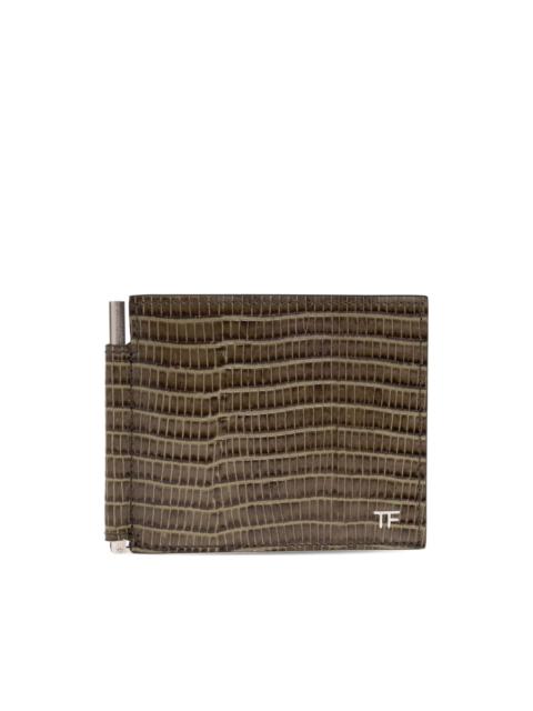 TOM FORD crocodile-effect leather cardholder
