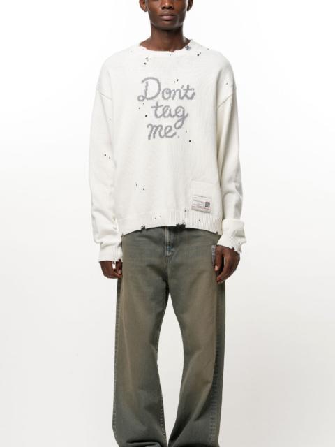 Maison MIHARAYASUHIRO Don't Tag Me Jacquard Knit Sweater