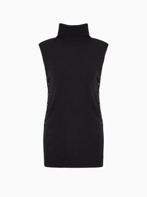 GIORGIO ARMANI Virgin wool mock-neck top