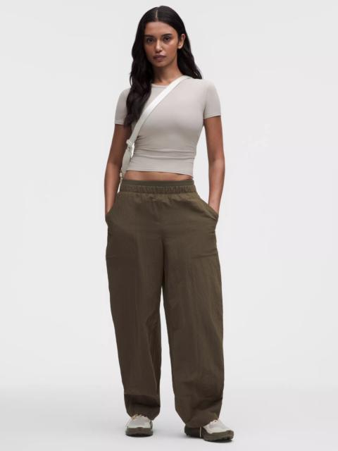 lululemon Crinkle Nylon Mid-Rise Barrel-Leg Pant