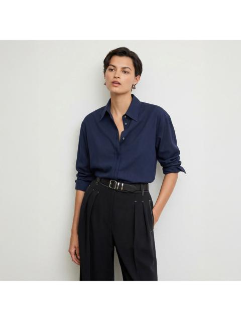 M.M.LaFleur Filomina Boyfriend Shirt - Knit Poplin