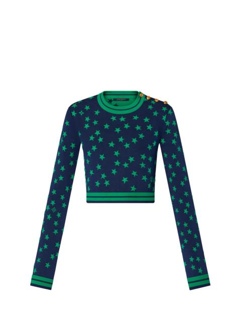 Louis Vuitton Star Jacquard Cropped Pullover