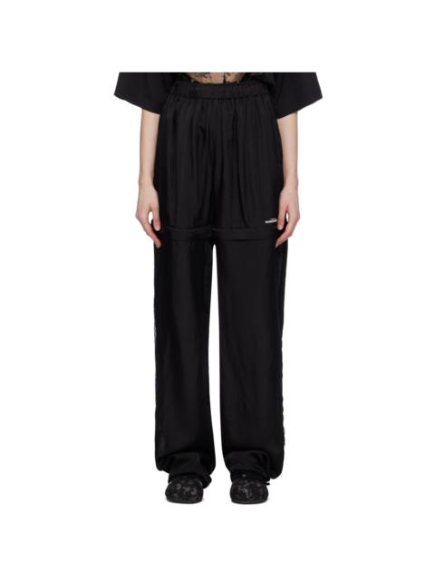 pushBUTTON Black Lace Track Pants