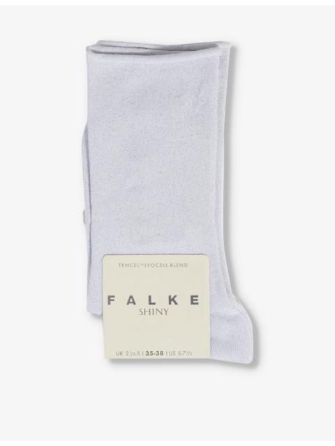 FALKE Shiny-Finish Mid-Calf Knitted Socks