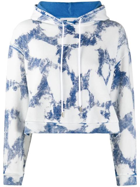 Stella McCartney cloud print cropped hoodie